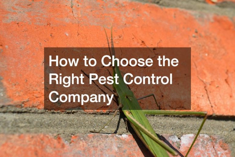 How to Choose the Right Pest Control Company